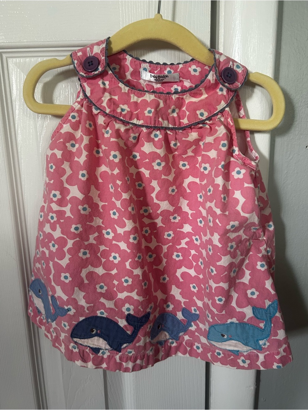 BABY BODEN Patchwork Whale dress